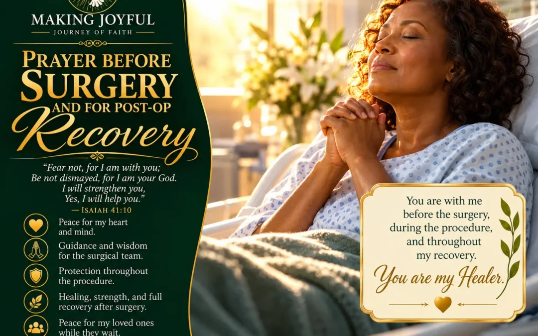 Prayer Before Surgery and for Post-Op Recovery